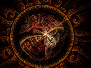 Картинка 3д графика fractal фракталы абстракция