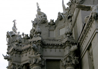 Картинка дом химерами киев города украина существа животные лепнина