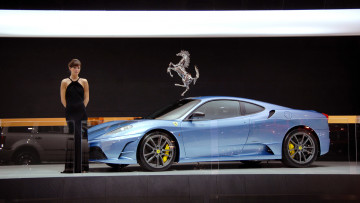 Картинка ferrari 430 автомобили авто девушками s p a гоночные спортивные италия