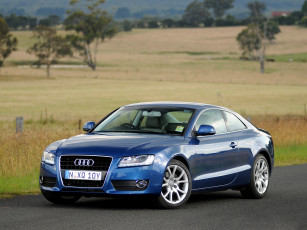 обоя автомобили, audi, 3-2, синий, au-spec, coupе, a5