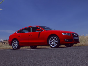 обоя автомобили, audi, a5, sportback, 2-0t, quattro, au-spec, красный