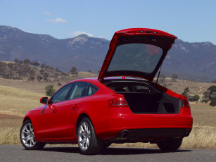 Картинка автомобили audi красный au-spec quattro sportback 2-0t a5
