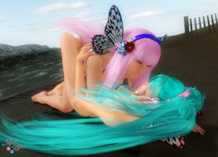 Картинка 3д+графика аниме+ anime девушки взгляд