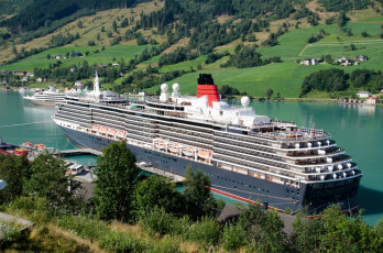 Картинка queen+victoria корабли лайнеры круиз лайнер