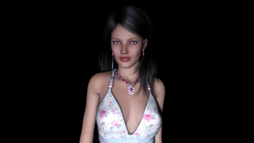 Картинка orchid 3д+графика люди+ people девушка взгляд