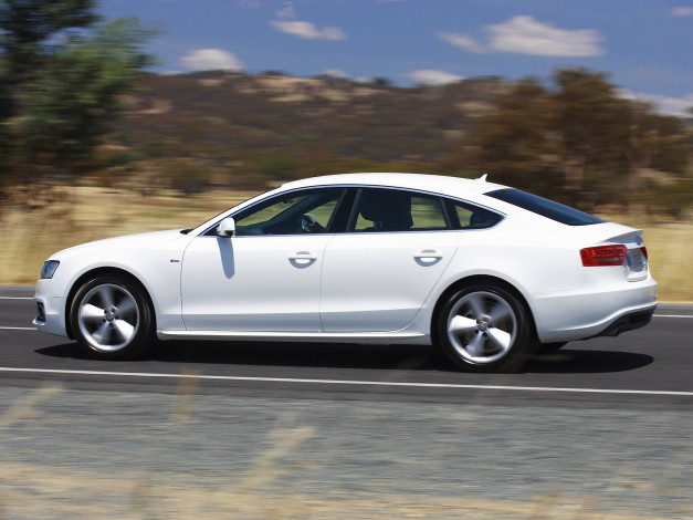 Обои картинки фото автомобили, audi, a5, quattro, 3-0, sportback, au-spec, светлый, s-line, tdi