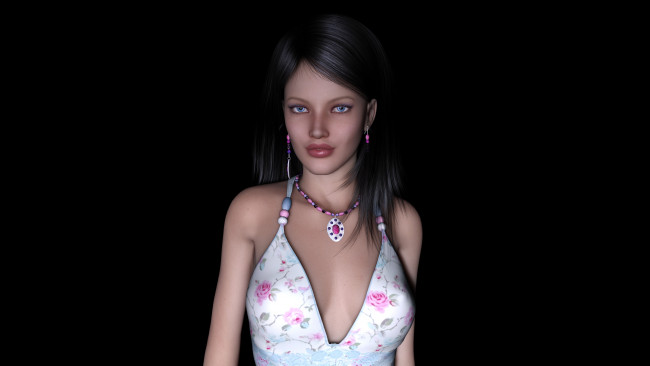 Обои картинки фото orchid, 3д графика, люди , people, девушка, взгляд