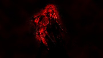 Картинка видео+игры league+of+legends девушка взгляд фон оружие riven