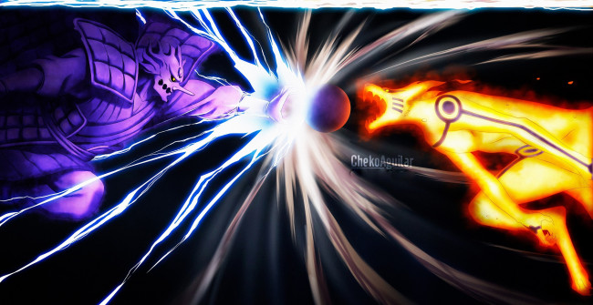 Обои картинки фото разное, арты, арт, наруто, сусано, курама