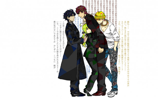 Обои картинки фото разное, арты, белый, фон, арт, кирицугу, сабер, гильгамеш, арчер, начало, судьба, аниме, мастер