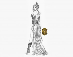 Картинка рисованное люди фон взгляд девушка