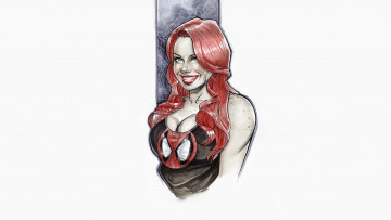 Картинка рисованное комиксы фон девушка взгляд улыбка