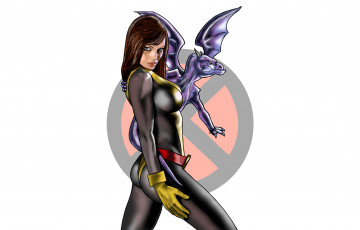 Картинка рисованное комиксы фон униформа взгляд дракон девушка