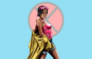 Картинка рисованное люди взгляд девушка фон жвачка