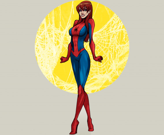 Обои картинки фото рисованное, комиксы, униформа, улыбка, взгляд, фон, девушка