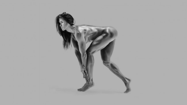 Обои картинки фото рисованное, люди, девушка, фон