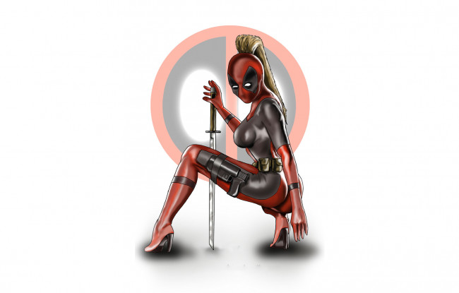 Обои картинки фото рисованное, комиксы, фон, униформа, катана, девушка