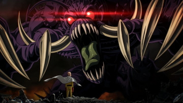 Картинка аниме one+punch+man монстр