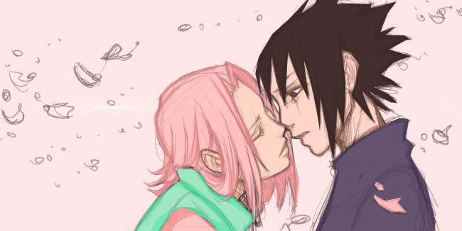 Обои картинки фото аниме, naruto, пара