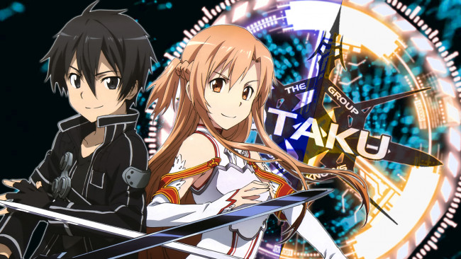 Обои картинки фото аниме, sword art online, мастера, меча, онлайн