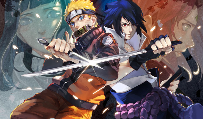 Обои картинки фото аниме, naruto, парни
