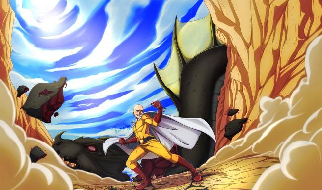Обои картинки фото аниме, one punch man, сайтама