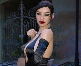 Картинка 3д+графика люди+ people девушка фон взгляд