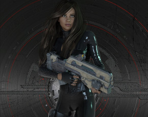 Картинка 3д+графика фантазия+ fantasy фон девушка взгляд