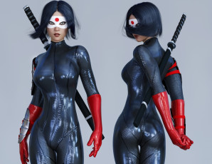 Картинка 3д+графика люди+ people грудь фон девушка взгляд