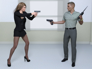 обоя spy games, 3д графика, фантазия , fantasy, девушка, взгляд, фон