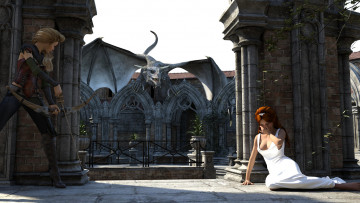 Картинка 3д+графика фантазия+ fantasy девушка взгляд фон