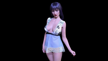 Картинка 3д+графика люди+ people девушка фон взгляд