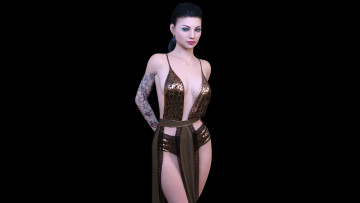 Картинка 3д+графика люди+ people фон взгляд девушка