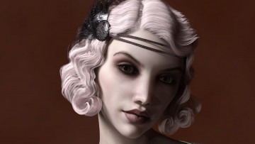 Картинка 3д+графика портрет+ portraits взгляд девушка фон