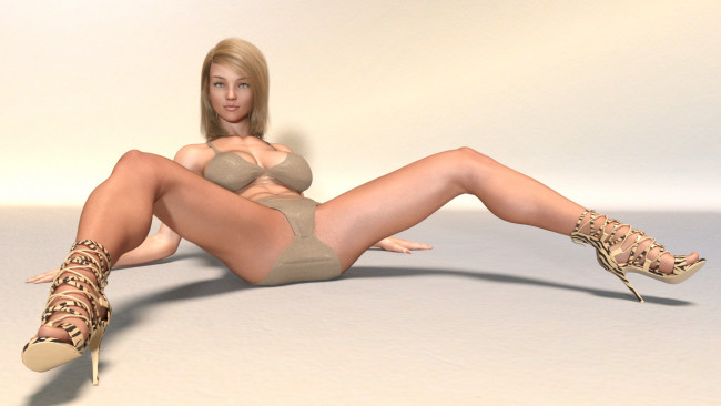 Обои картинки фото 3д графика, люди , people, девушка, взгляд, фон