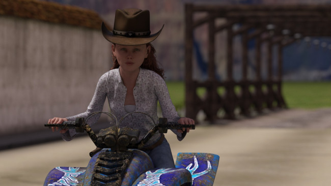 Обои картинки фото 3д графика, люди-авто, мото , people- car ,  moto, девушка, взгляд, фон