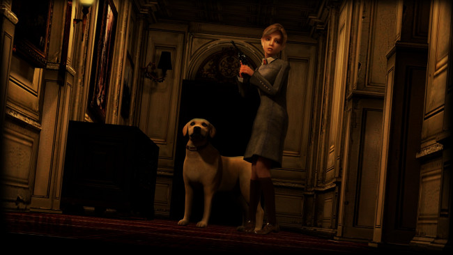 Обои картинки фото 3д графика, люди и животные , people and animals, девушка, взгляд, фон