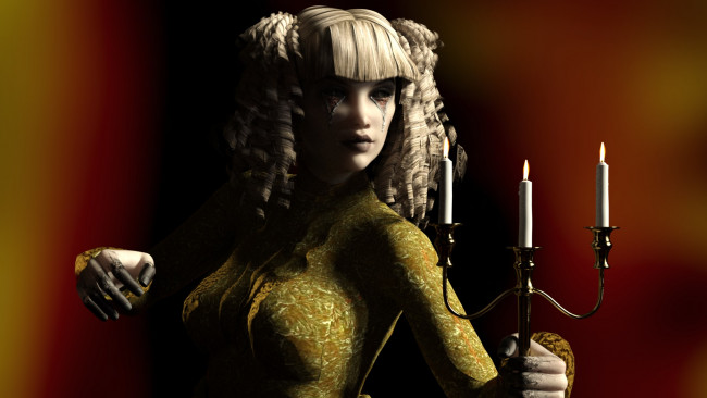 Обои картинки фото 3д графика, портрет , portraits, взгляд, девушка, фон