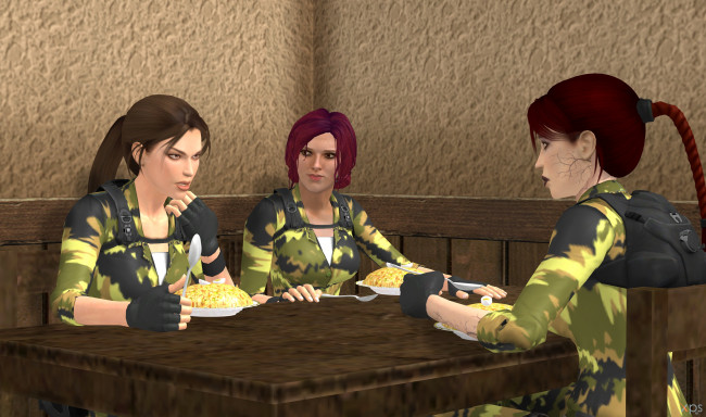 Обои картинки фото 3д графика, армия , military, девушки, фон, взгляд