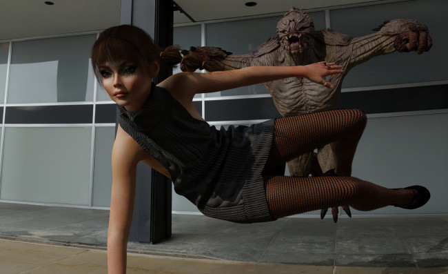 Обои картинки фото 3д графика, фантазия , fantasy, девушка, взгляд, фон