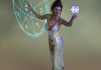 Картинка 3д+графика фантазия+ fantasy взгляд фон девушка