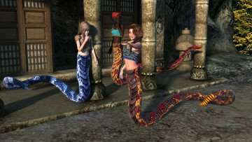 Картинка 3д+графика существа+ creatures фон взгляд девушки