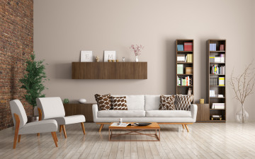 Картинка 3д+графика реализм+ realism библиотека кресла интерьер диван