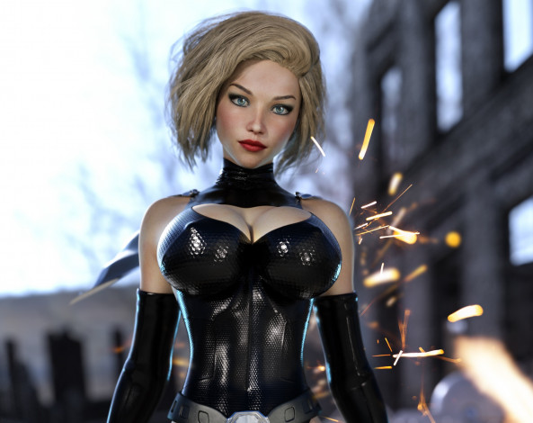 Обои картинки фото 3д графика, люди , people, фон, взгляд, девушка