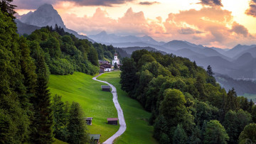 Картинка германия +гармиш-партенкирхен города -+католические+соборы +костелы +аббатства костел