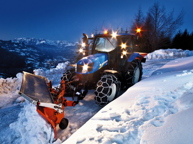 Обои картинки фото техника, снегоуборочная техника, new, holland