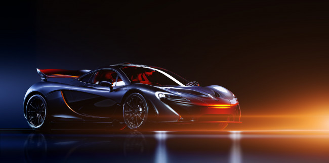 Обои картинки фото автомобили, mclaren, темный, свет
