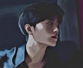 Картинка рисованное люди сяо джань лицо