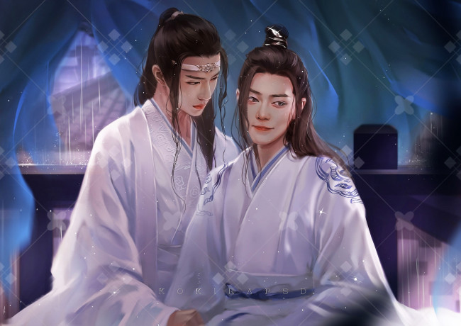 Обои картинки фото рисованное, кино,  мультфильмы, вэй, усянь, лань, ванцзы