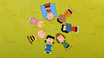 обоя мультфильмы, -unknown , разное, дети, круг, лужайка